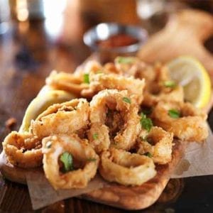Fried Calamari Rings from the mediterranean
